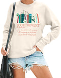 BENGELY Book Sweatshirt Women Funny Book Lover Graphic Shirt Reading Bookworm Pullover Hoodie Floral Casual Long Sleeve Tops Apricot