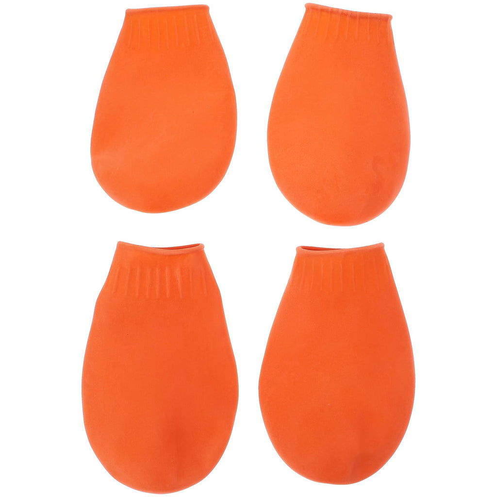 Hemobllo Dog Shoes Dog Shoes Dog Shoes Dog Boots Rubber Rain Shoes Dog Boots 4Pcs Paw for Dogs for Pet Cat Dog (Orange Size M) Reusable Dog Booties Dog Snow Boots Dog Boots & Paw Protectors