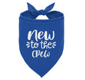 New to The Crew Dog Bandana Blue Dog Bandana Funny Cute Dog Bandana Pet Dog Triangle Scarf Pet Dog Scarf Accessories Gift for Dog Lover Dog Bandana for Small Medium Large Dogs (D60)