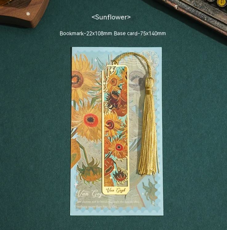 Bookmark Creative Retro Famous Painting Brass Metal Hollow