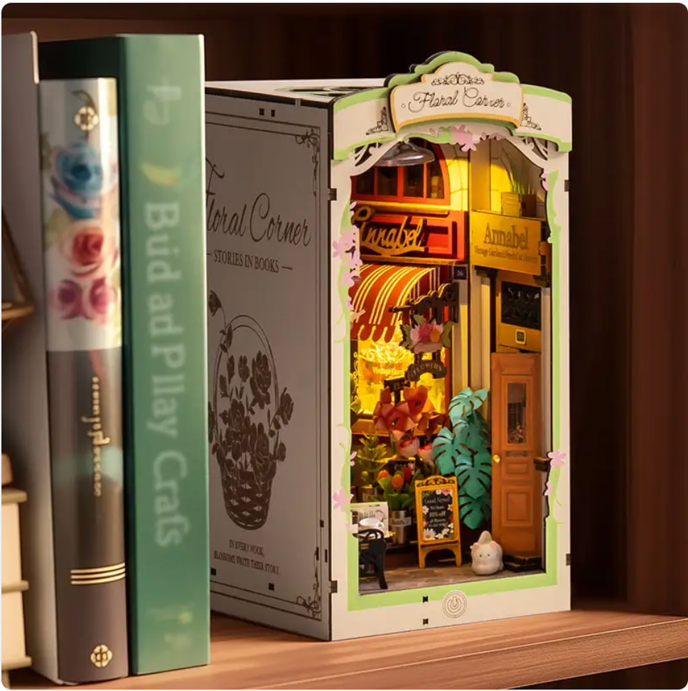 Rolife Floral Corner DIY 3D Wooden Book Nook Kit