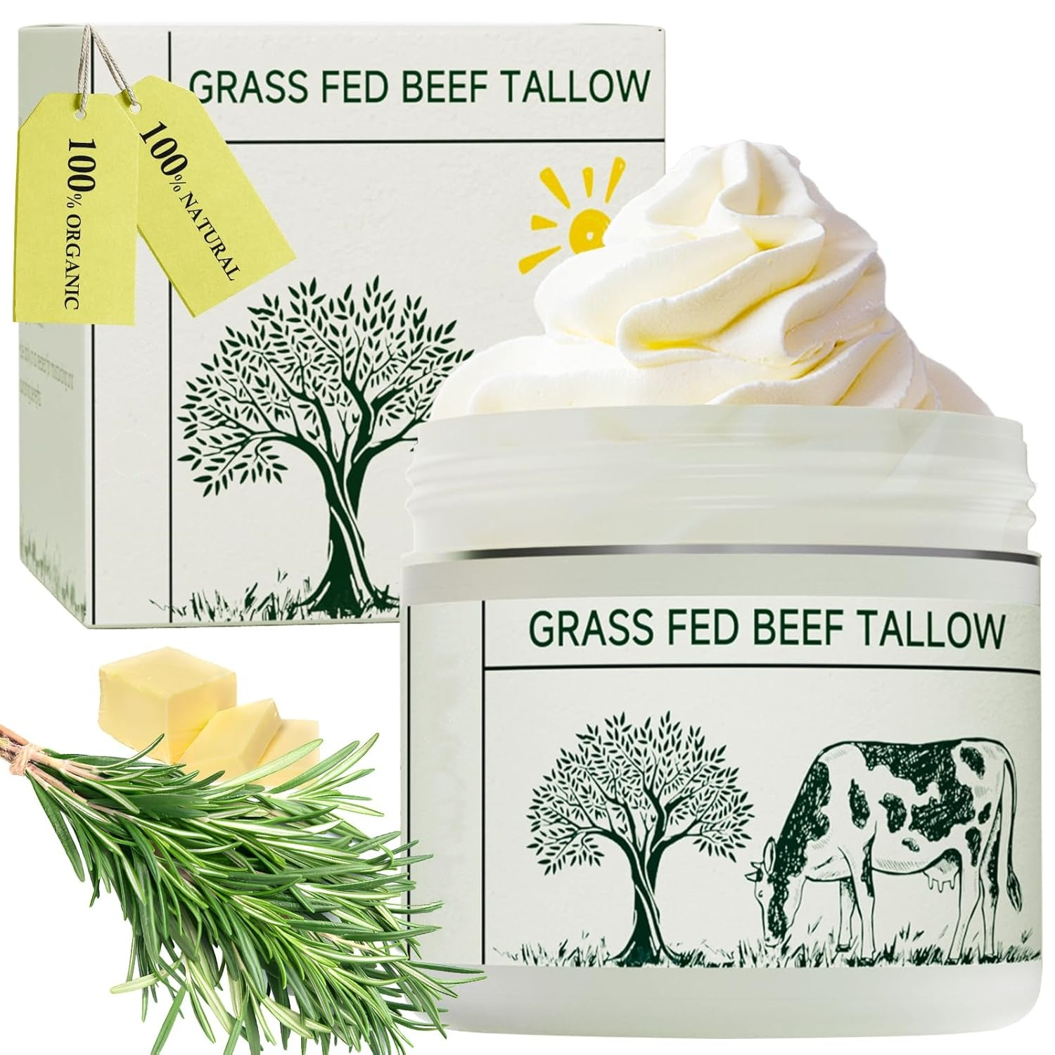 Grass-Fed Tallow Moisturizing Cream – Soothing & Nourishing Skincare