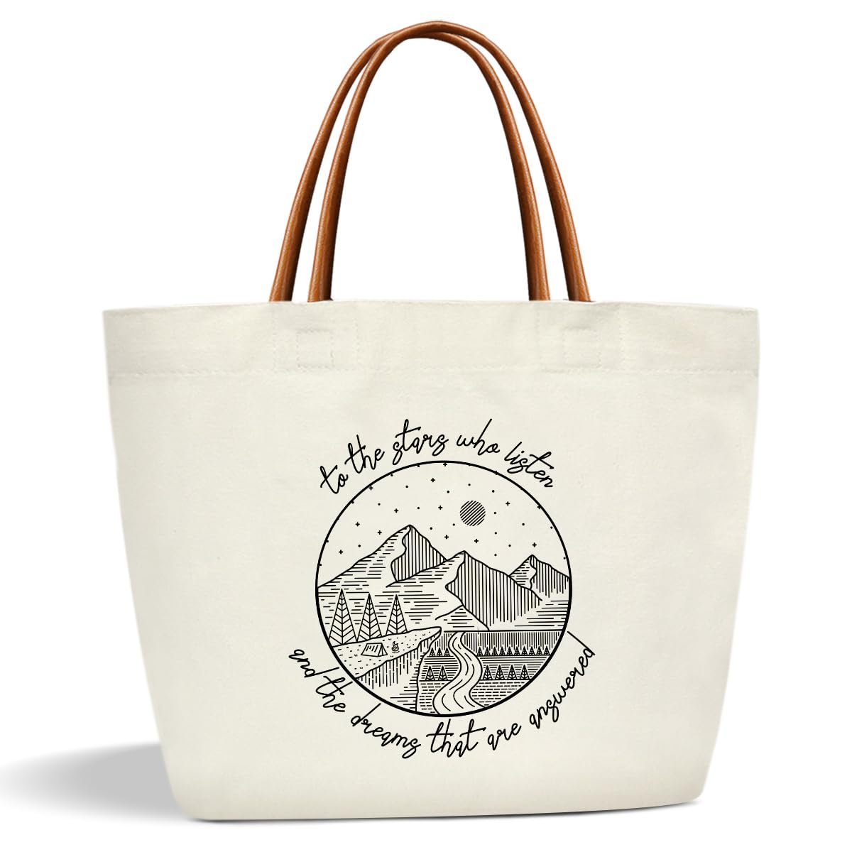 Tote Bags for Women Acotar Gifts for Women Canvas Tote Bags Aesthetic Acotar Velaris Merch Fantasy Novel Inspired Gifts for Women Daughter Book Lover Gifts Grocery Beach Bag Shopping Handbag -12
