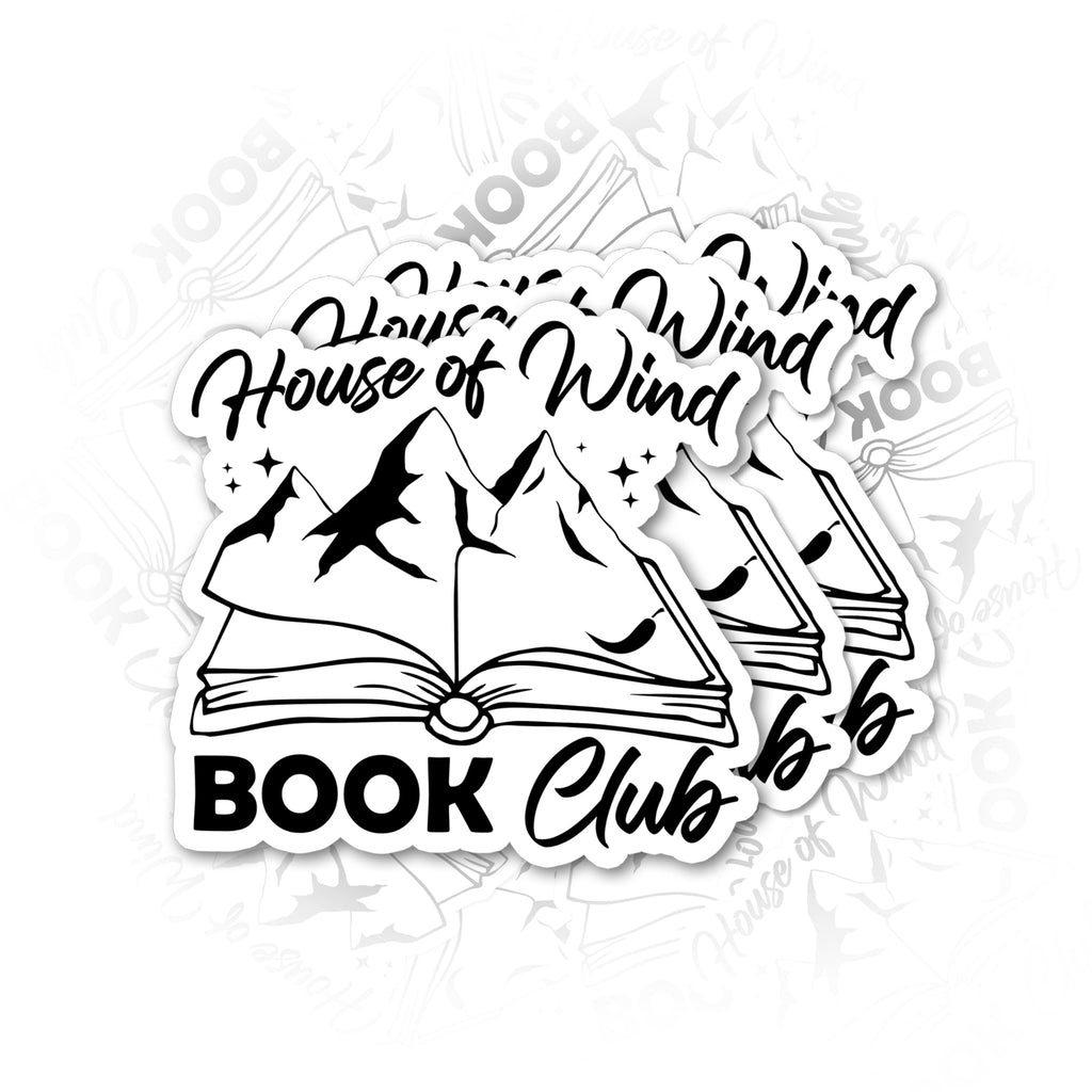 Set 3Pcs House of Wind Book Club Sticker ACOTAR Fantasy Book Religious Stickers Waterproof Die-Cut Vinyl Sticker for Water Bottle Laptop Bookish Kindle Gift Idea Merchandise Decor (2 Inches)