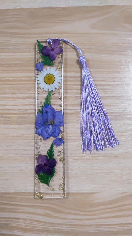 Creative Dried Flower Resin Tassel Bookmark Gift