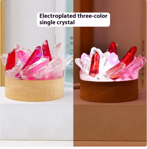 Amethyst Crystal Night Light – Cozy Bookish Decor Lamp for Reading Nooks, Book Witches & Fantasy Readers