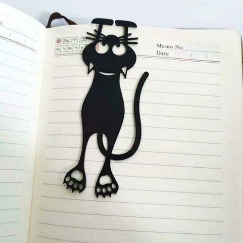 Black Cat Bookmark – Cute Hollow Kitten Bookmark for Book Lovers & Readers