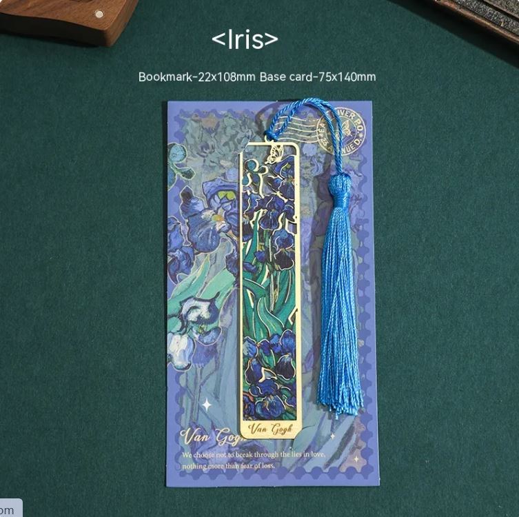 Bookmark Creative Retro Famous Painting Brass Metal Hollow