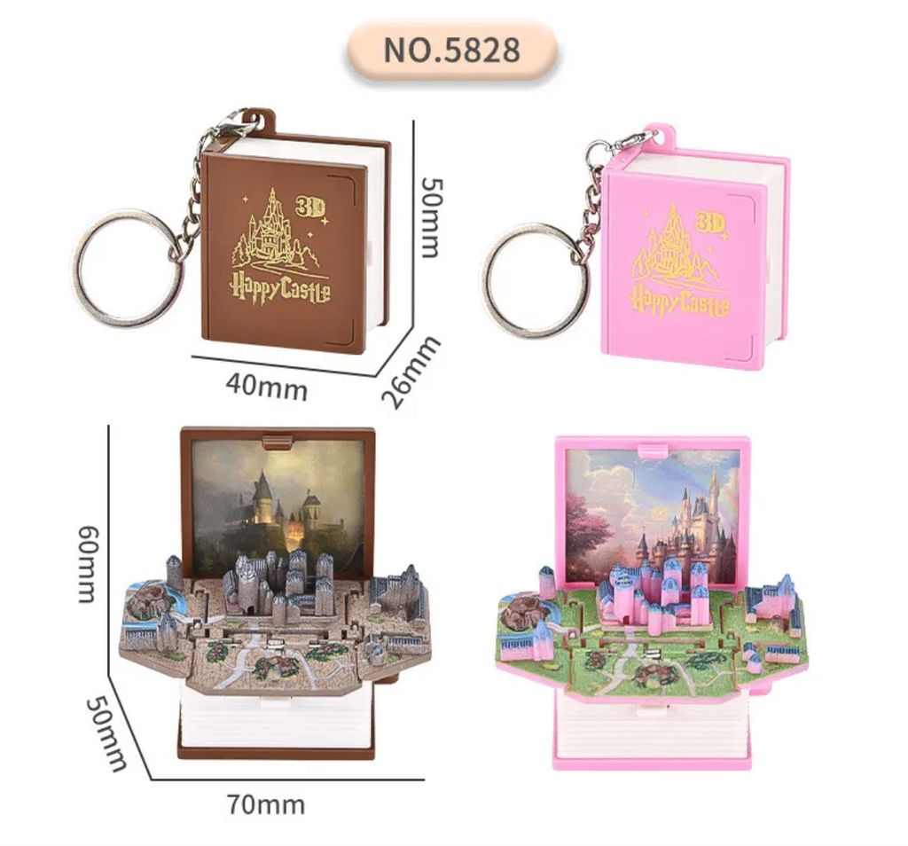 Folding Book Keychain Pendant