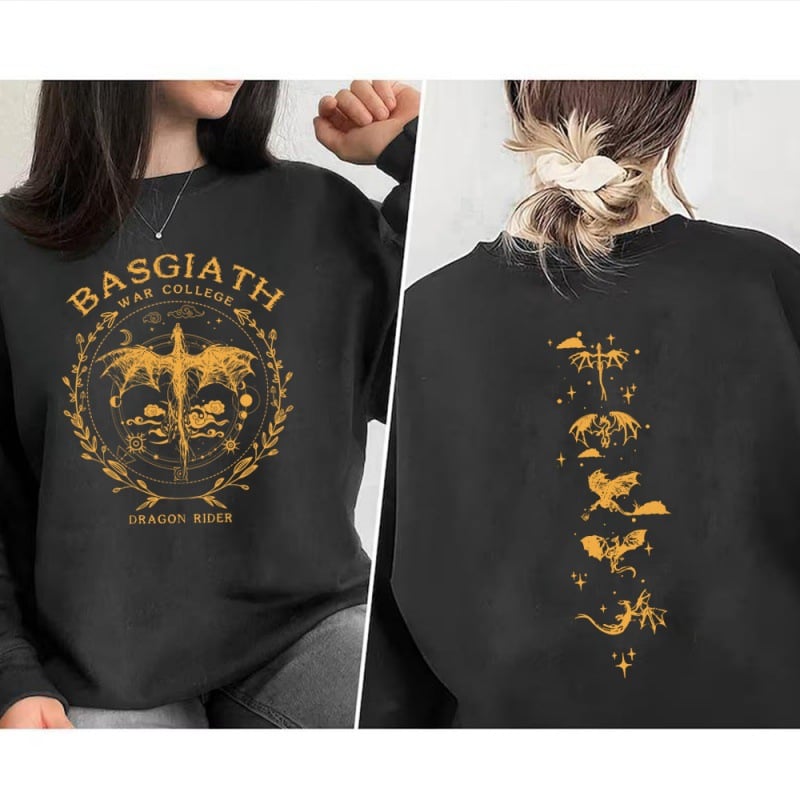 Basgiath Sweatshirt – Fourth Wing Inspired Fantasy Reader Crewneck for Book Lovers