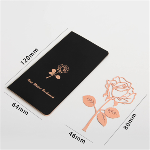 Rose Metal Bookmark - Chinese Style Design