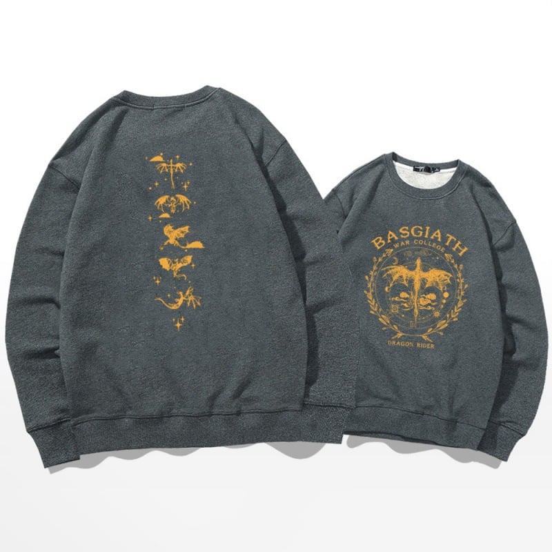 Basgiath Sweatshirt – Fourth Wing Inspired Fantasy Reader Crewneck for Book Lovers