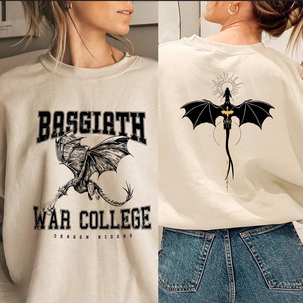 🐉 Fourth Wing Dragon Rider Sweatshirt – Vintage Basgiath War College Crewneck