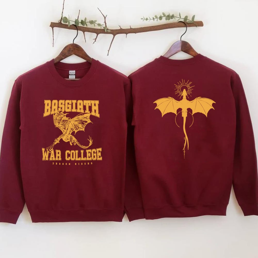 🐉 Fourth Wing Dragon Rider Sweatshirt – Vintage Basgiath War College Crewneck