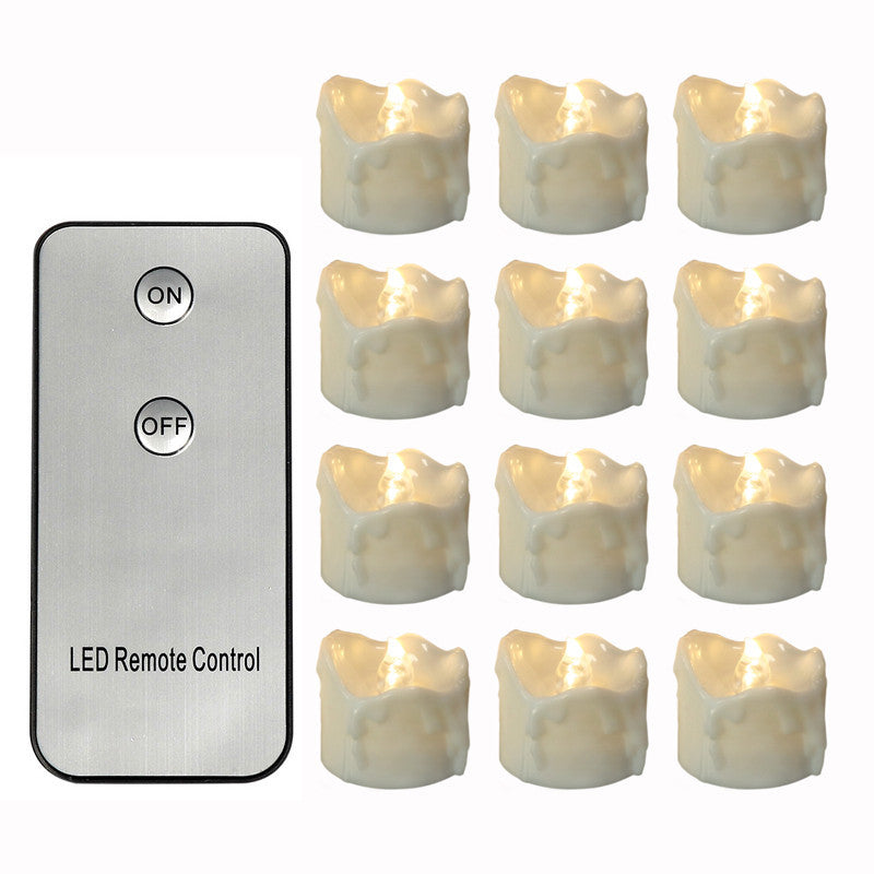 LED Tealight Candle Set – Realistic Flickering Candles with Dripping Wax Effect for Cozy & Romantic Decor